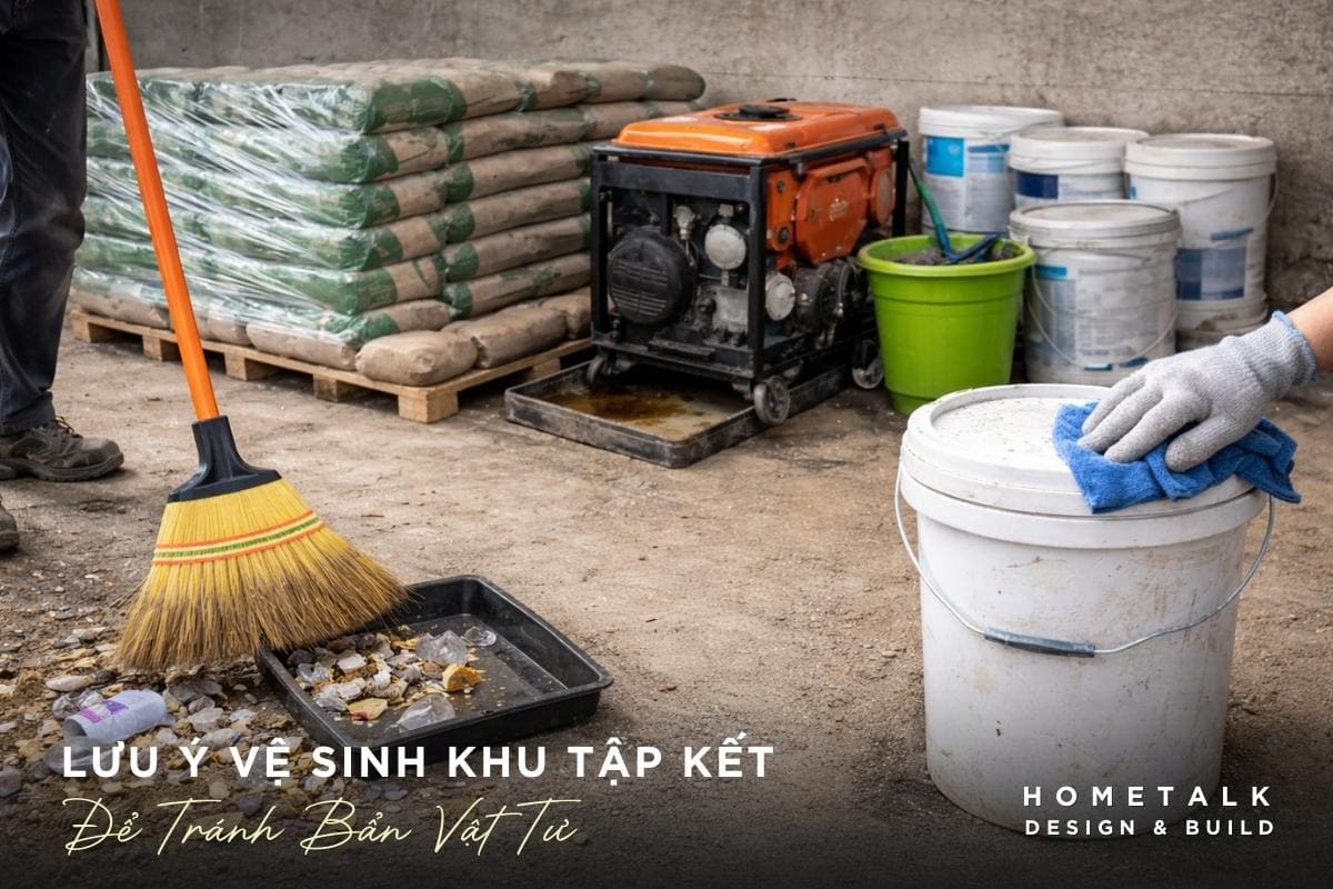 luu y ve sinh khu tap ket de tranh ban vat tu va anh huong hoan thien