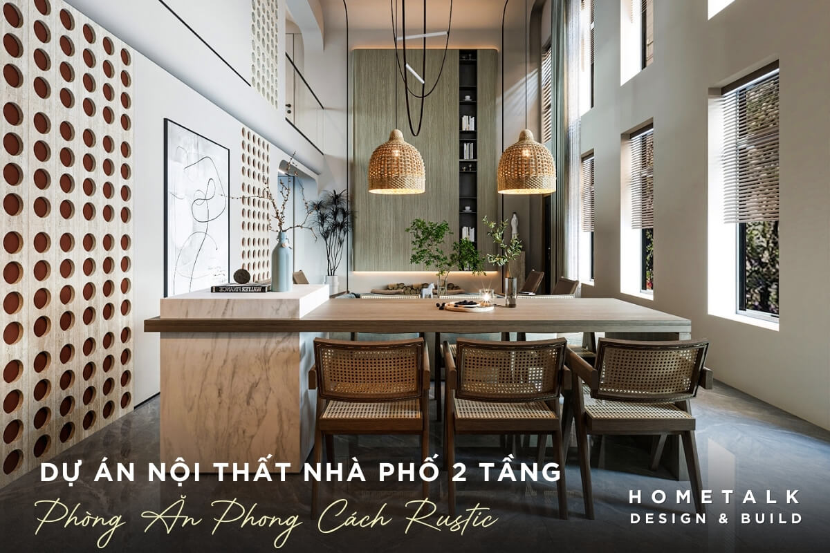 Mẫu bàn ăn gỗ tự nhiên theo phong cách Rustic với không gian mở đón ánh sáng tại Đông Thạnh, Hóc Môn Mau ban an go tu nhien theo phong cach Rustic voi khong gian mo don anh sang tai Dong Thanh, Hoc Mon