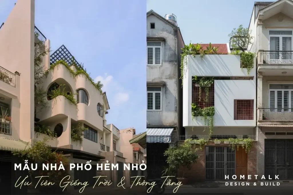 Mẫu nhà phố hẻm nhỏ: bố trí sáng thoáng & checklist thi công trong hẻm 42 mau nha pho hem nho giai phap bo tri sang thoang va checklist thi cong thuc chien