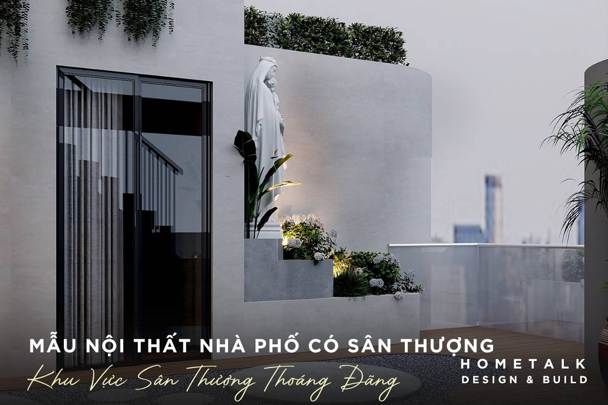mau nha pho hien dai 2 tang voi san thuong xanh mat mang den khong gian song thanh binh