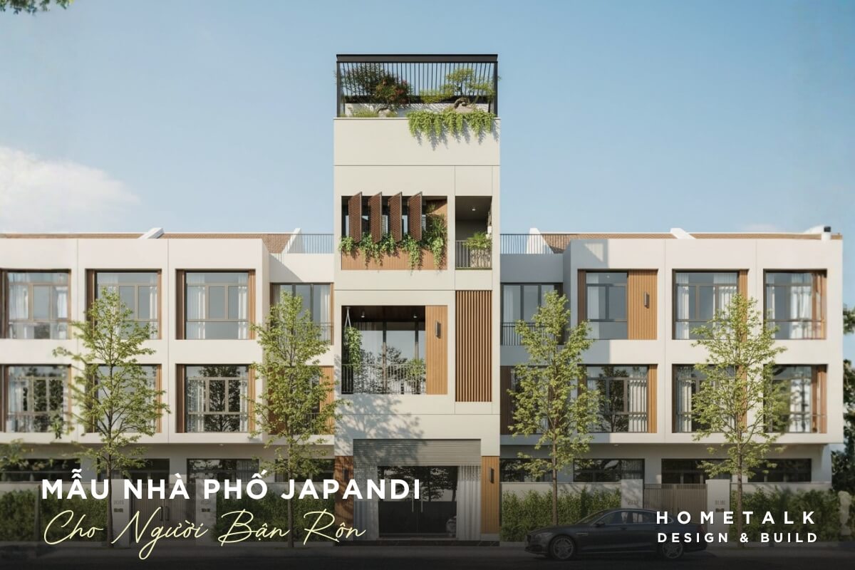 Mẫu nhà phố Japandi 16 nha pho japandi cho nguoi ban ron uu tien noi that it chi tiet, de lau chui va bo tri thong minh giup don nha nhanh gon moi ngay
