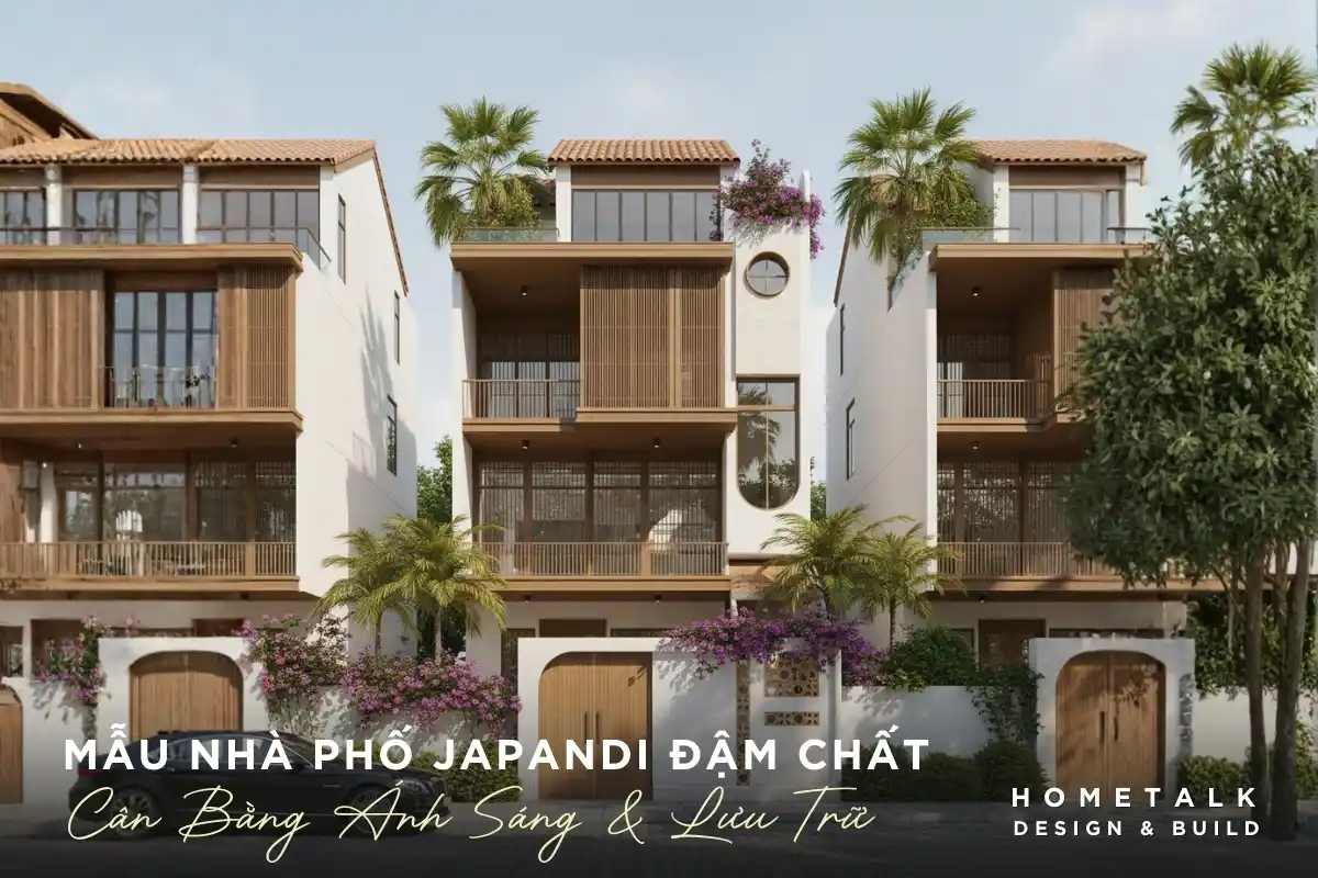 Mẫu nhà phố Japandi đẹp 1 japandi phu hop nha pho khi can bang duoc luu tru, anh sang va vat lieu am
