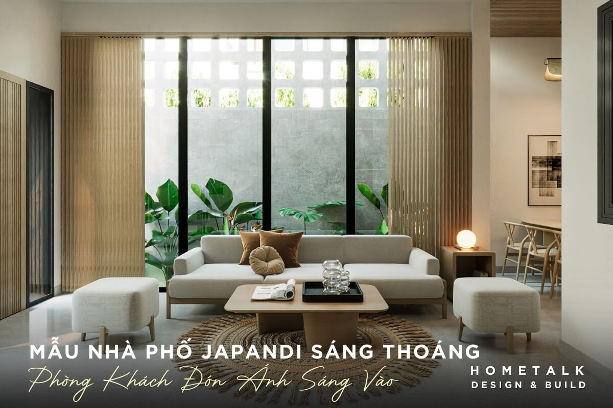 Mẫu nhà phố Japandi đẹp 11 mau nha japandi sang thoang