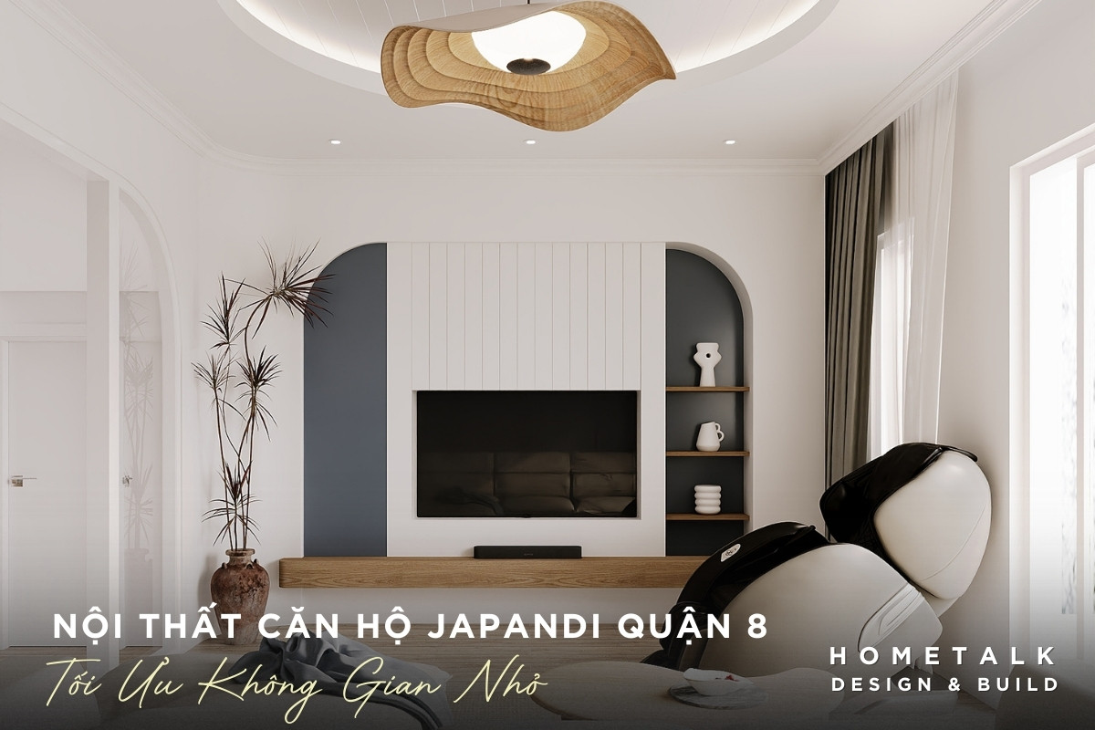 Mẫu nội thất phòng khách Japandi tối ưu diện tích của các căn hộ nhỏ tại quận 8, đem lại không gian sống tiện nghi mau nọi thát phòng khách japandi tói uu diẹn tích của các can họ nho tai quan 8 dem lai khong gian song tien nghi