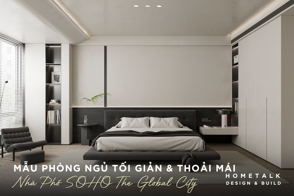Mẫu nội thất phòng ngủ ấm áp, thoải mái phong cách tối giản của nhà phố SOHO mau noi that phong ngu am ap thoai mai phong cach toi gian cua nha pho soho