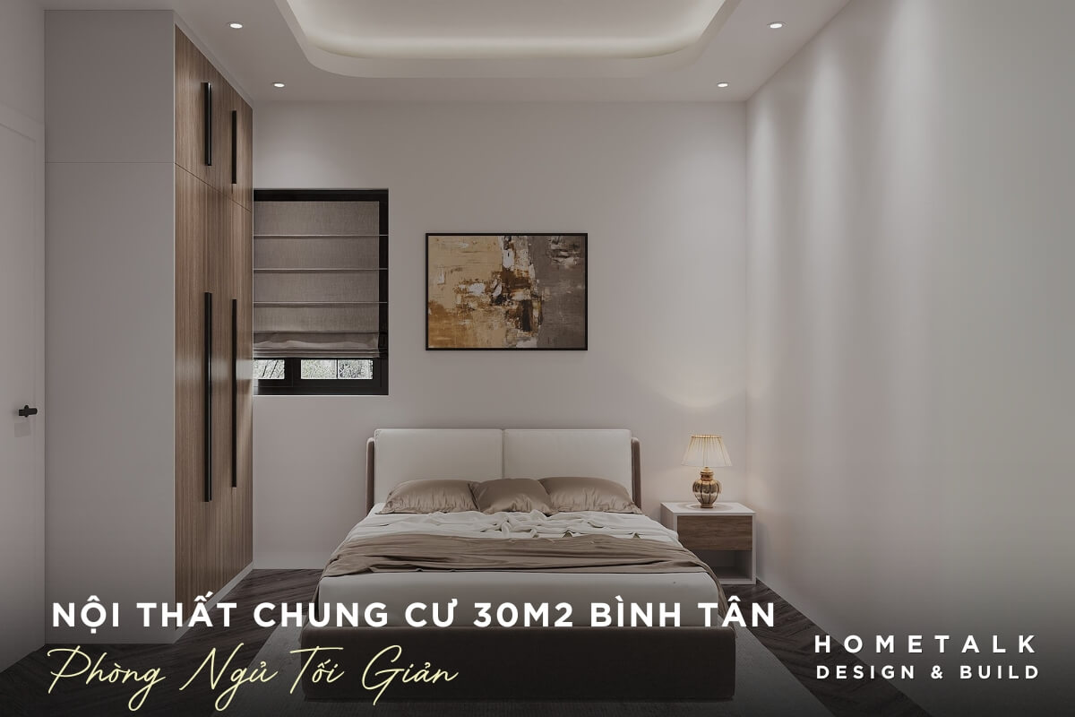 Mẫu nội thất phòng ngủ chung cư 30m2 Bình Tân tối giản đẹp mang đến sự tinh gọn và thanh lịch mau noi that phong ngu chung cu 30m2 binh tan toi gian dep mang den su tinh gon va thanh lich