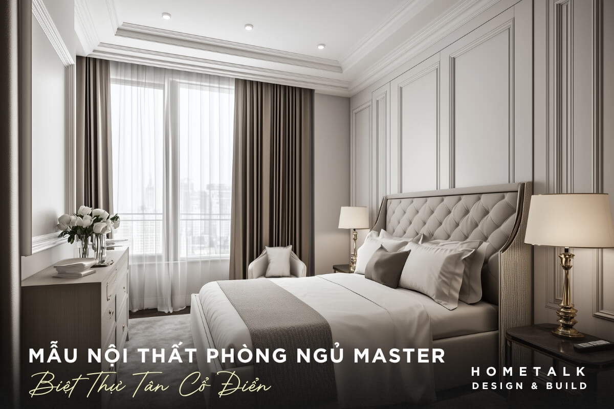 Mẫu phòng ngủ biệt thự quận 1 tân cổ điển sang trọng, lãng mạn với gam màu pastel, nội thất đệm nệm ái tình mau phong ngu biet thu quan 1 tan co dien sang trong lang man voi gam mau pastel noi that dem nem ai tinh