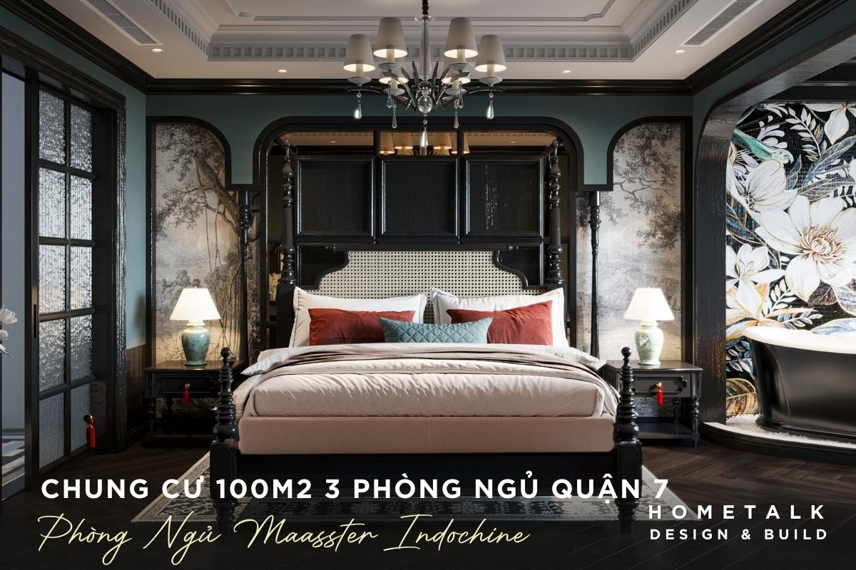 mau phong ngu master indochine trong thiet ke chung cu 100m2 3 phong ngu quan 7 toat len ve dep tinh te va truyen thong