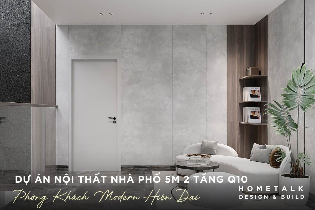 mau sac chu dao la trang ket hop voi mau den cho noi that phong khach nha pho