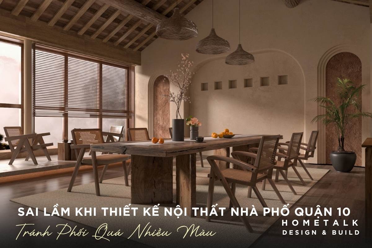 mau sac trong noi that nha pho can phoi hop hai hoa tranh qua nhieu mau gay roi mat