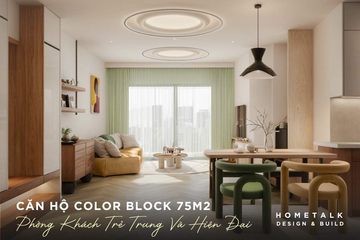 mau thiet ke noi that can ho chung cu 75m2 quan 5 mang den su tre trung va an tuong cho phong khach