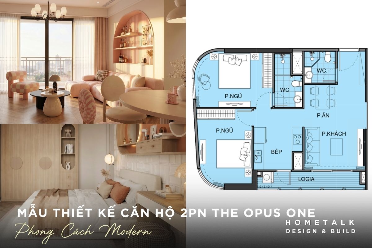 Mẫu thiết kế nội thất căn hộ The Opus One 2PN tiện nghi, công năng với phong cách hiện đại mau thiet ke noi that can ho the opus one 2pn tien nghi cong nang voi phong cach hien dai