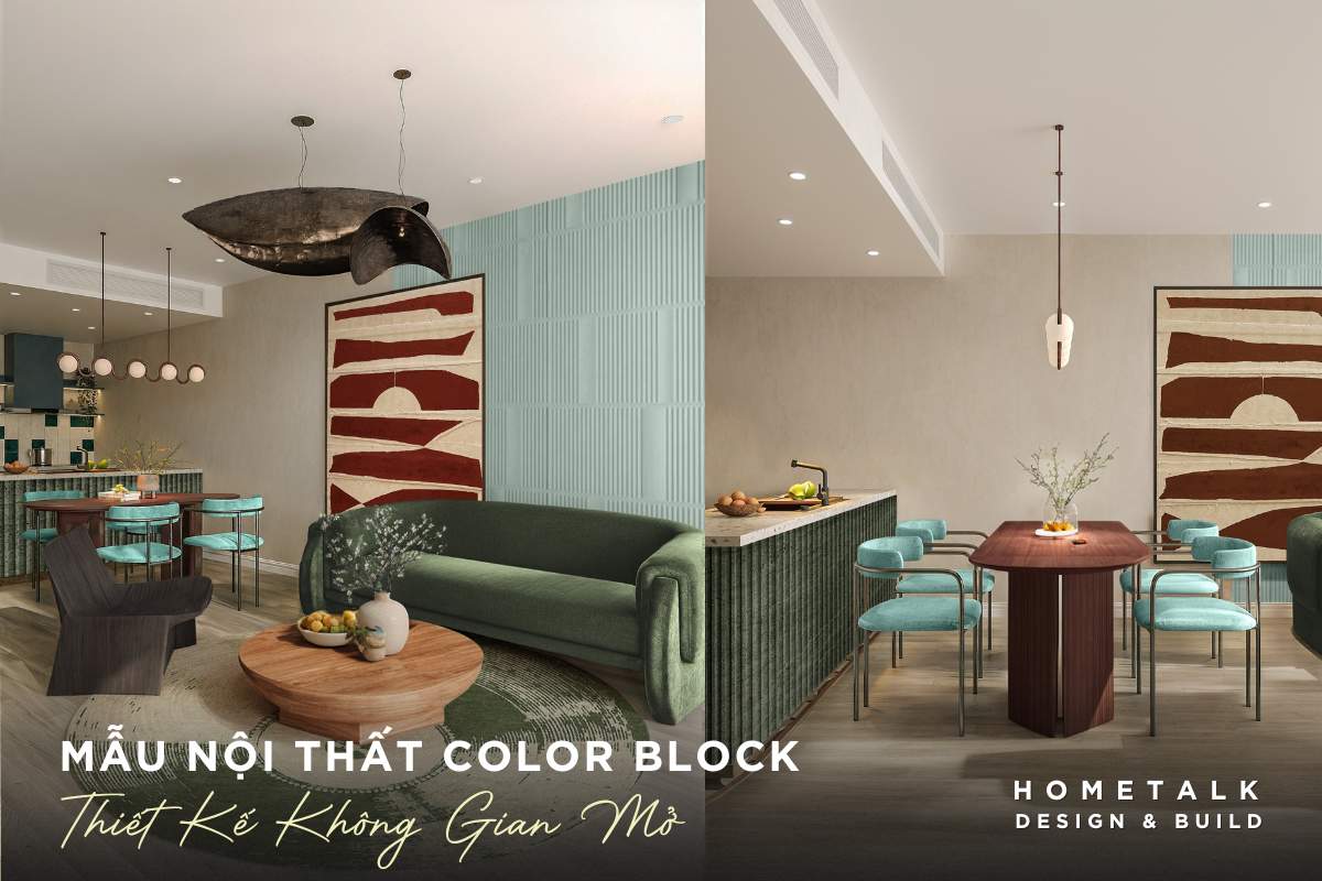 mau thiet ke noi that can ho voi phong khach mo ket hop bep tao diem nhan doc dao va toi uu diẹn tich cho khong gian tao nen mot khong gian song hoan hao