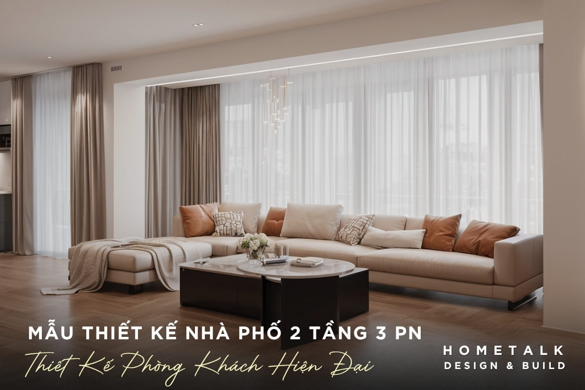 Mau thiet ke noi that nha pho 2 tang 3 phong ngu hien dai cho khong gian phong khach