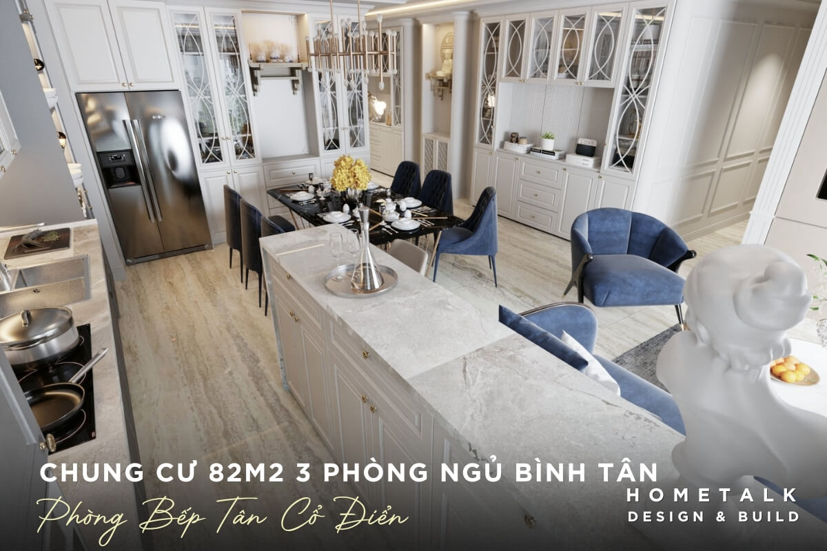 Mẫu thiết kế nội thất phòng bếp Tân Cổ Điển ở Bình Tân giúp không gian thêm tinh tế và ấm áp mau thiet ke noi that phong bep tan co dien o binh tan giup khong gian them tinh te va am ap