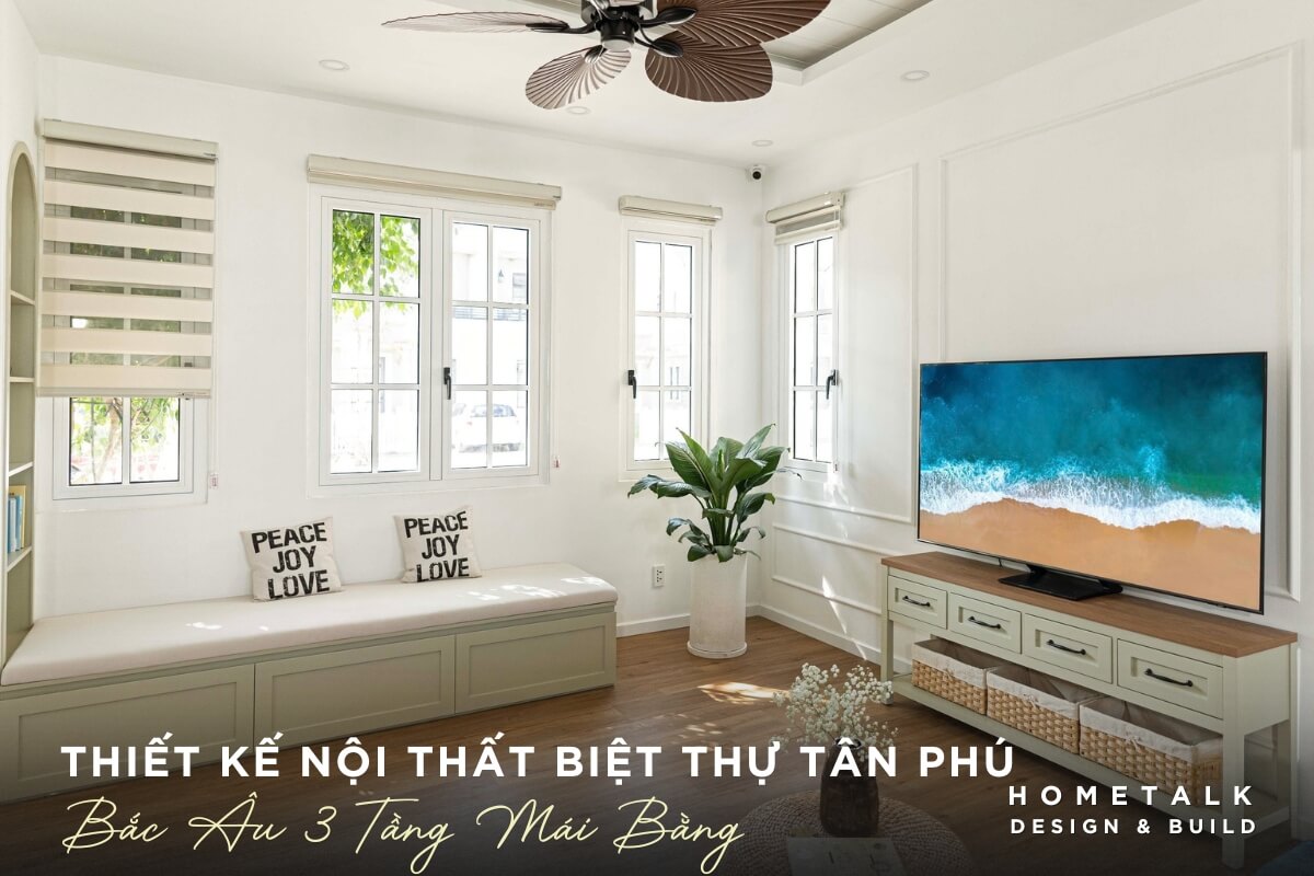 Mẫu thiết kế nội thất phòng khách Bắc Âu cho biệt thự 3 tầng mái bằng với tông màu trung tính tạo cảm giác ấm áp mau thiet ke noi that phong khach bac au cho biet thu 3 tang mai bang voi tong mau trung tinh tao cam giac am ap