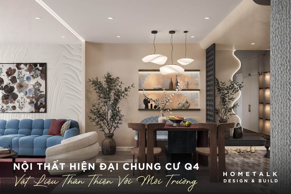 mau thiet ke noi that phong khach mo hiẹn dai ket hop khu vuc an uong noi bat voi vat lieu go tu nhien than thien moi truong