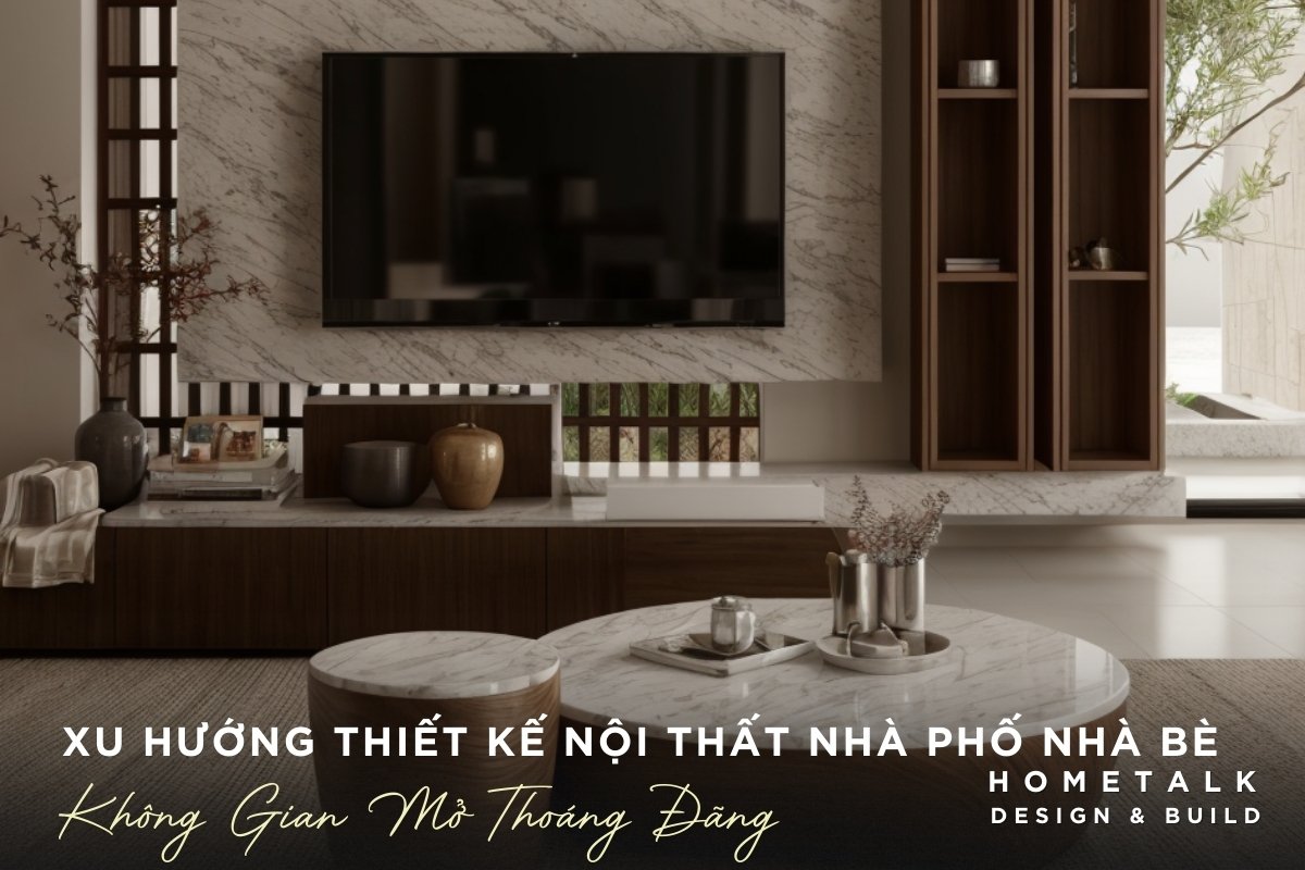 Mau thiet ke noi that phong khach voi khong gian mo ket noi voi thien nhien tai Nha Be