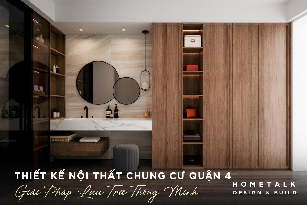 mau thiet ke noi that phong tam hien dai tai chung cu quan 4 noi bat voi tu go lon thiet ke am tuong voi nhieu ngan keo va ke cung cap khong gian luu tru rong rai va tien nghi