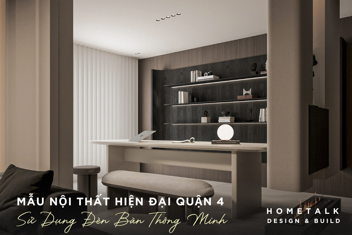 mau thiet ke phong lam viec tai nha hien dai voi ban lam viec thong minh noi bat voi den ban thiet ke tron doc dao tao diem nhan cho khong gian tien nghi