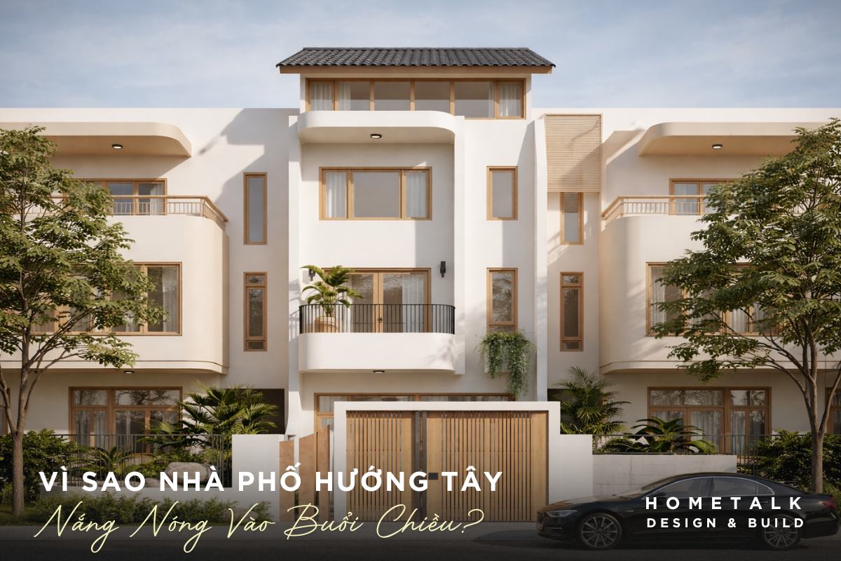 Nắng nóng vào buổi chiều là đặc trưng của mẫu nhà phố mặt tiền hướng Tây nang nong vao buoi chieu la dac trung cua mau nha pho mat tien huong tay