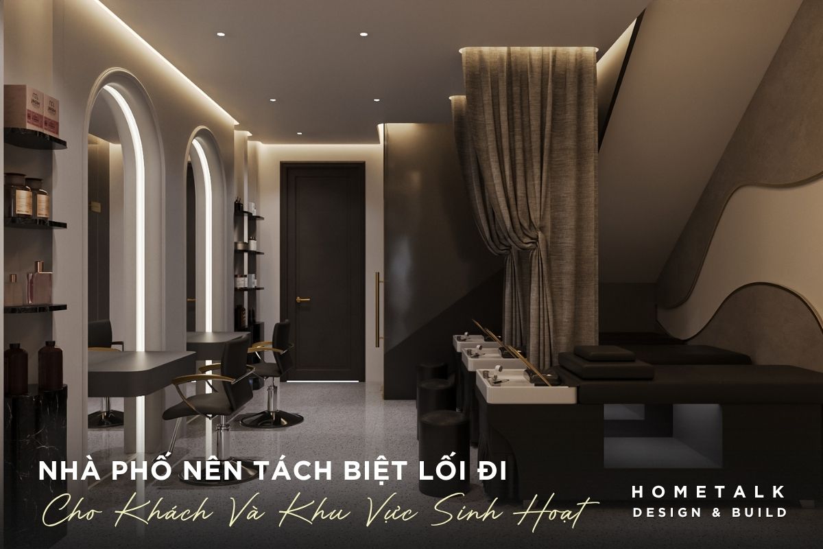 nen bo tri loi vao khu sinh hoat tach khoi khu vuc tiep khach de dam bao su rieng tu