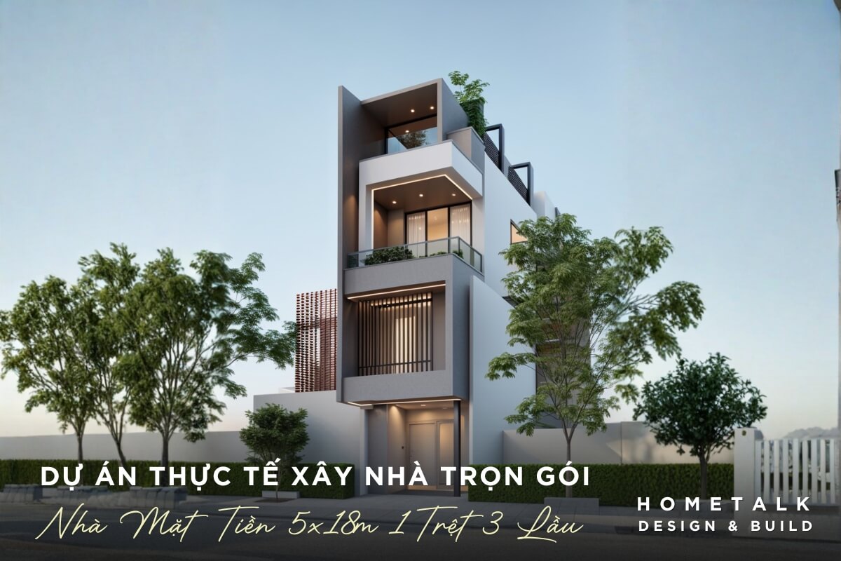 nha mat tien 5x18m, 1 tret 3 lau do homestalk thiet ke va thi cong tron goi