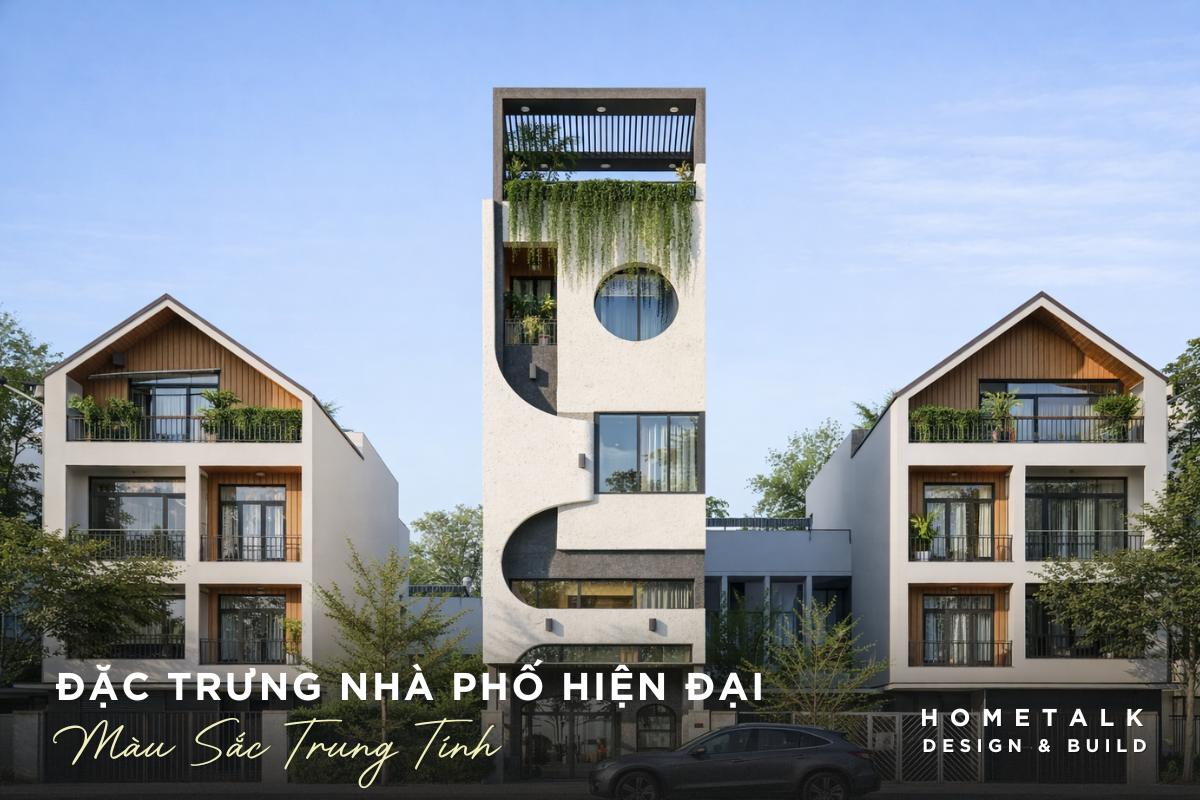 nha pho hien dai thuong dung mau sac trung tinh tao chieu sau nhieu lop