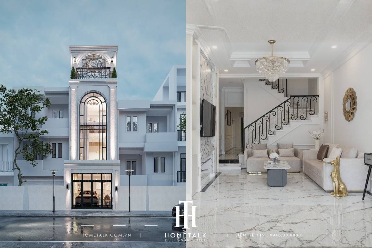 thiet ke thi cong noi that va kien truc nha pho neoclassic tai phan huy ich go vap