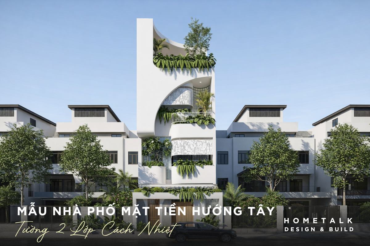 Nhà phố tường 2 lớp thoáng mát mặt tiền hướng Tây nha pho tuong 2 lop thoang mat mat tien huong tay