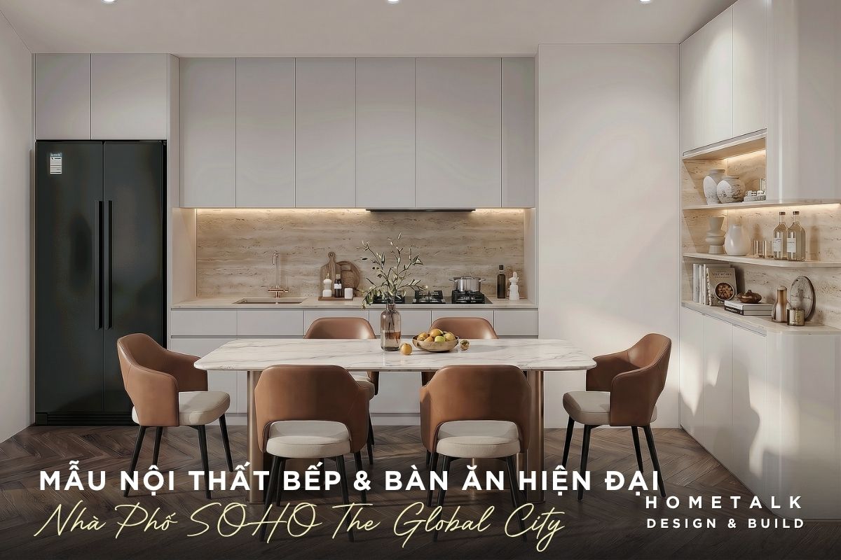 Nội thất bếp, bàn ăn bố trí liền kề thuận tiện cho việc nấu nướng, sinh hoạt gia đình noi that bep ban an bo tri lien ke thuan tien cho viec nau nuong sinh hoat gia dinh