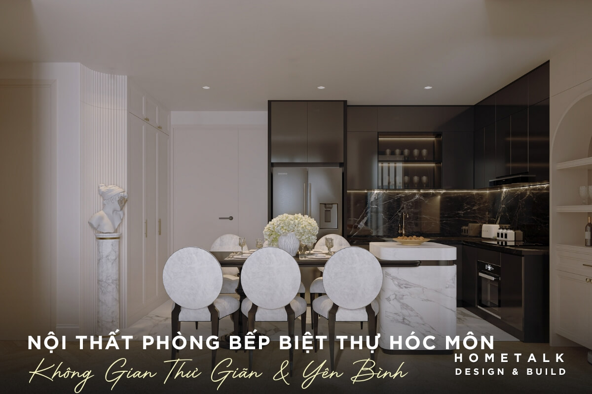 noi that phong bep biet thu hoc mon an tuong voi dao bep lon voi mat ban da trang