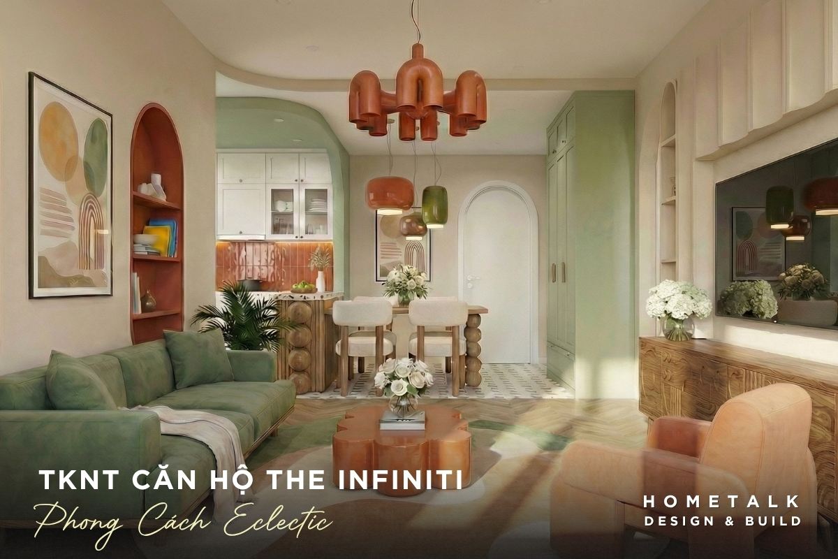 Thiết kế nội thất căn hộ The Infiniti phong cách Eclectic (Chiết trung) noi that phong khach can ho the infiniti phong cach eclectic ket hop nhieu phong cach tao dau an ca nhan