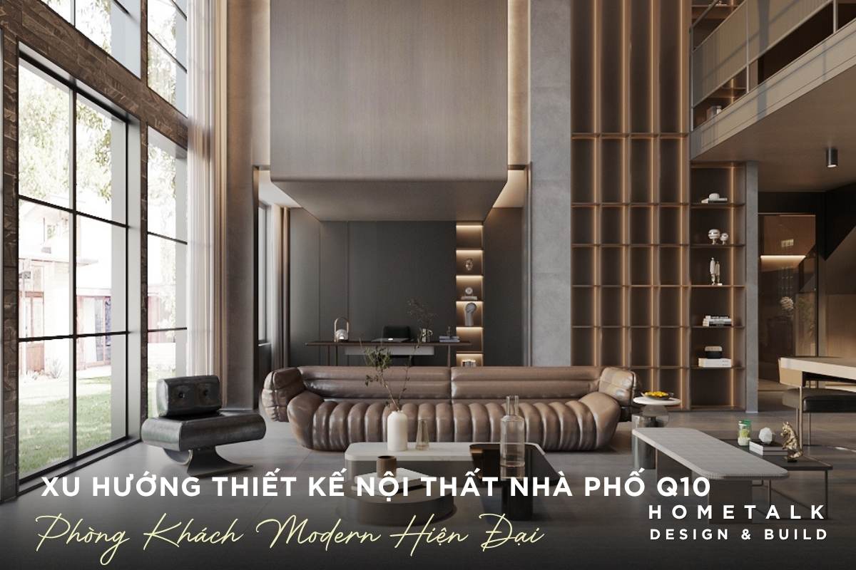 noi that phong khach nha pho hien dai su dung go cong nghiep phu veneer kinh trong suot