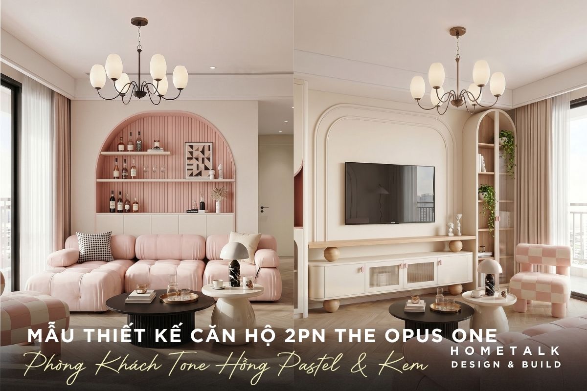 Nội thất phòng khách tone màu hồng pastel và kem gây ấn tượng mạnh cho căn hộ 2PN noi that phong khach tone mau hong pastel va kem gay an tuong manh cho can ho 2pn
