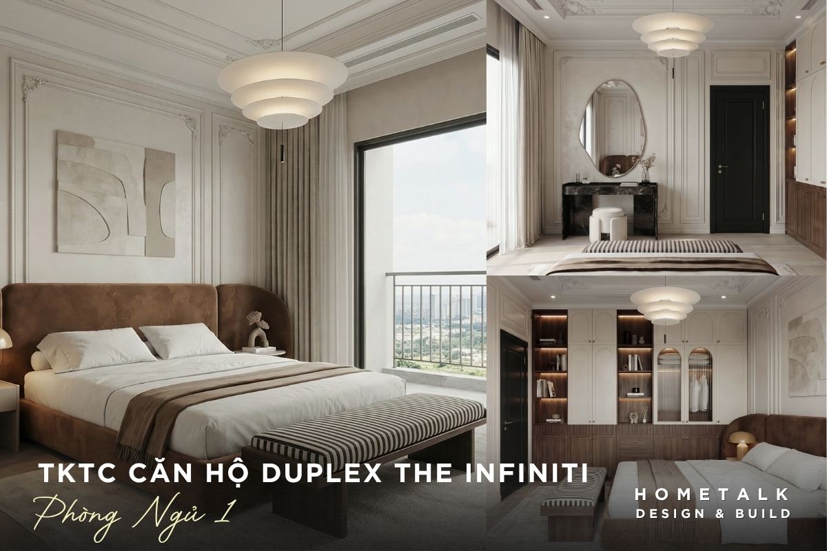 Nội thất phòng ngủ 1 tone trắng nâu nhẹ nhàng, riêng tư noi that phong ngu 1 tone trang nau nhe nhang rieng tu