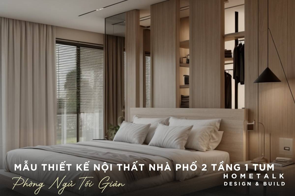Công ty thiết kế thi công nội thất nhà phố Quận 6 TPHCM - Chuyên nghiệp, uy tín, giá tốt 50 noi that phong ngu nha pho 2 tang 1 tum quan 6 bo tri giuong go sang ket hop tu kich tran