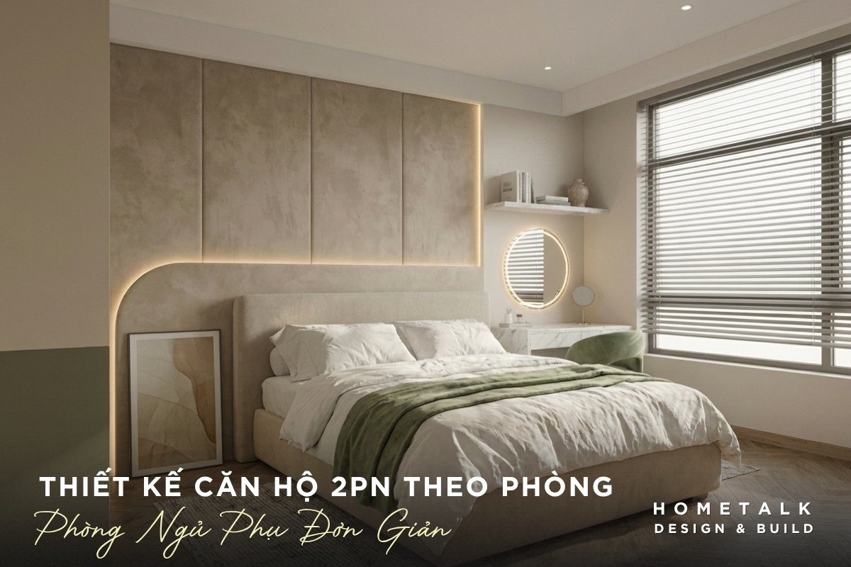 Phòng ngủ phụ căn hộ có thiết kế nội thất đơn giản, linh hoạt phong ngu phu can ho co thiet ke noi that don gian linh hoat