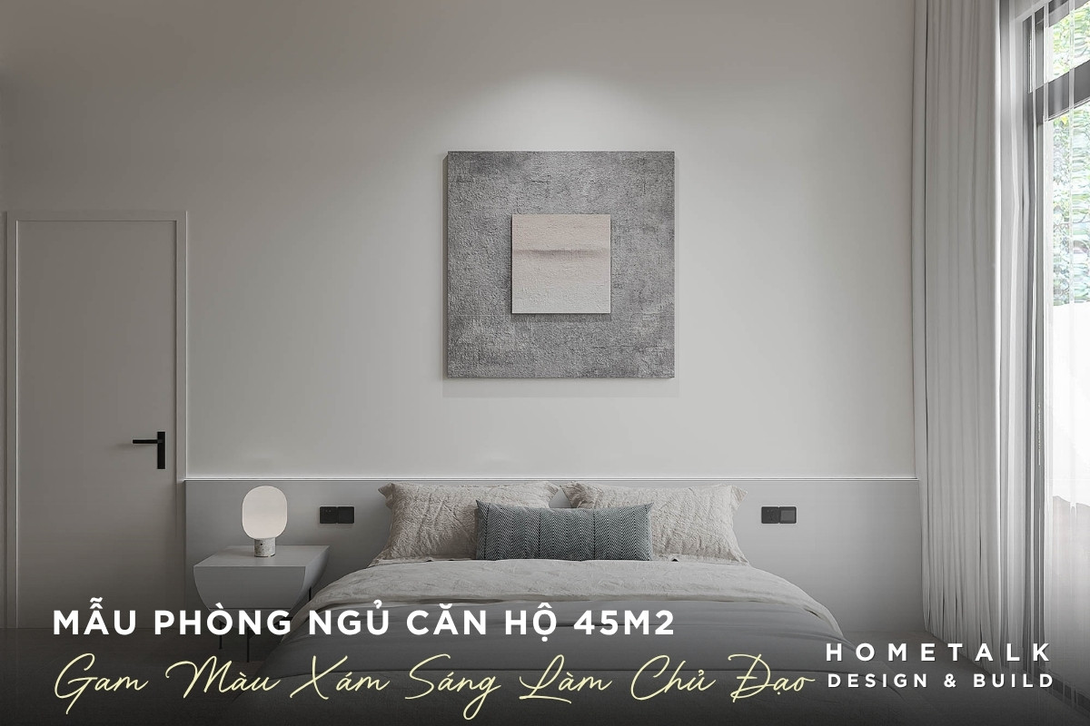 Nội thất phòng ngủ sử dụng tông màu xám sáng làm chủ đạo Noi that phong ngu su dung tong mau xam sang lam chu dao