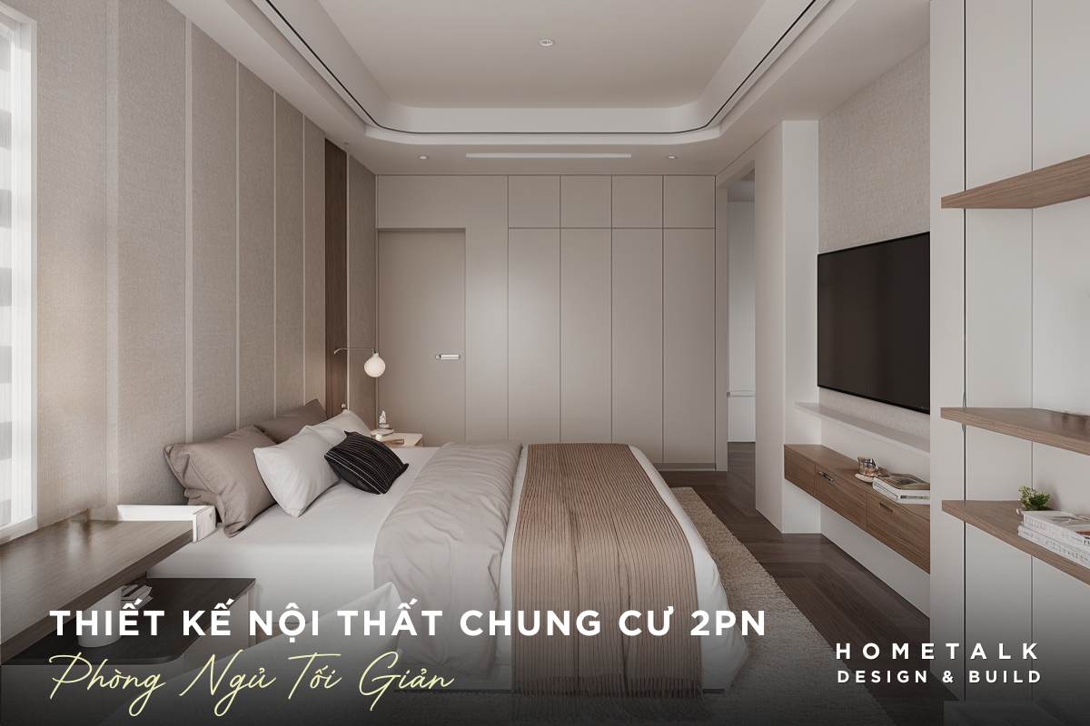 noi that phong ngu toi gian tap trung vao giuong ngu thap va lay anh sang tu nhien lam chu dao