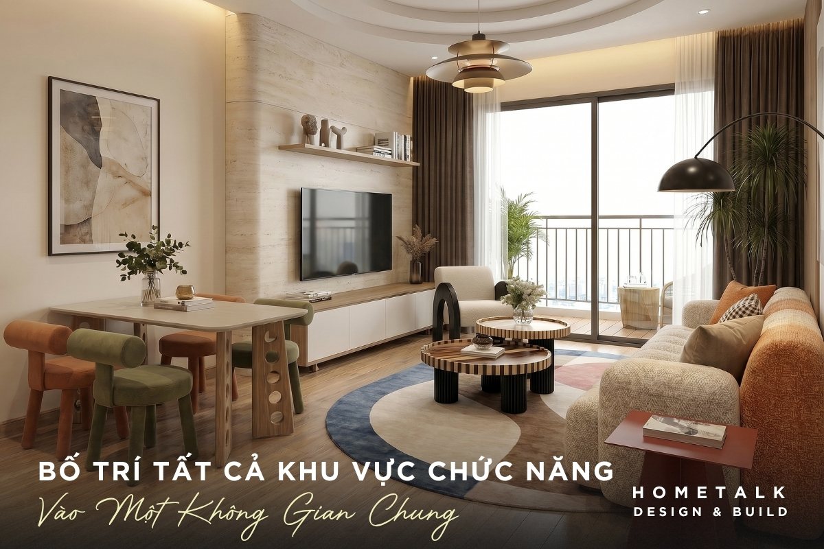 Phải bố trí tất cả khu vực trong cùng một không gian của căn hộ Studio The Opus One phai bo tri tat ca khu vuc trong cung mot khong gian cua can ho studio the opus one
