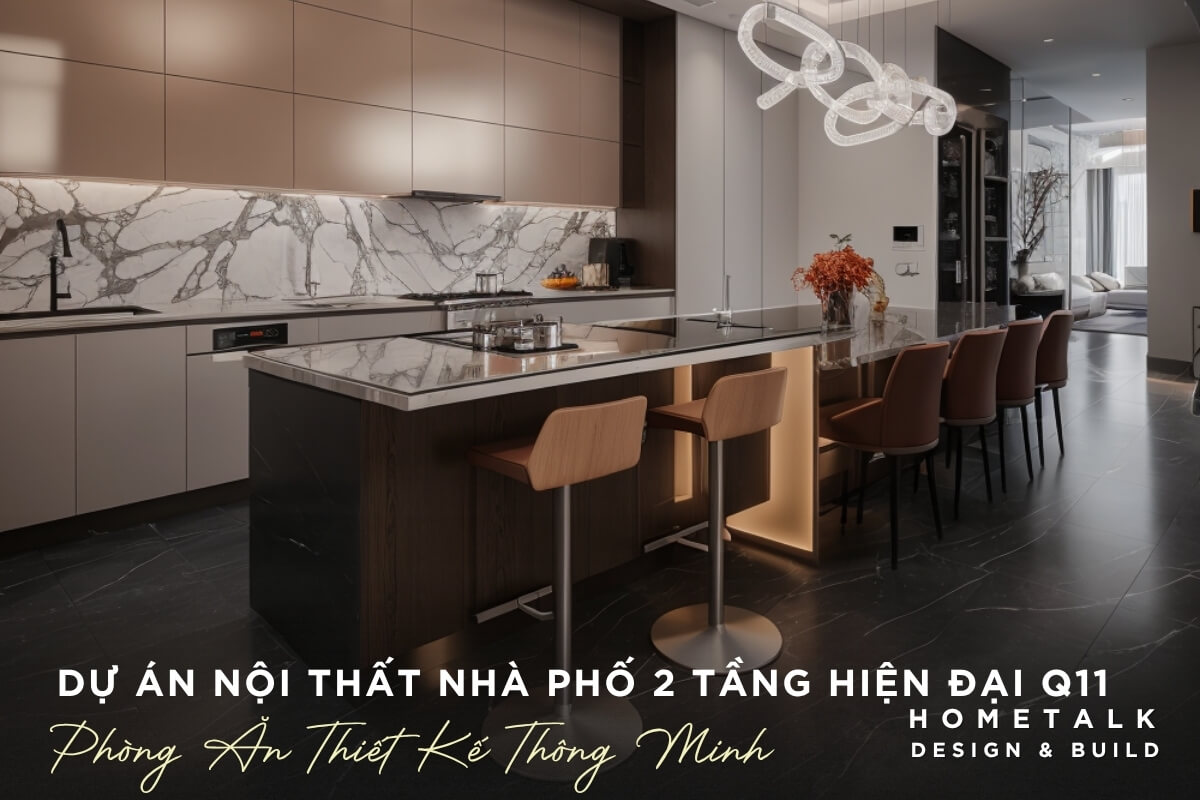 Phong an duoc thiet ke thong minh trong ngoi nha pho 2 tang hien dai tai quan 11