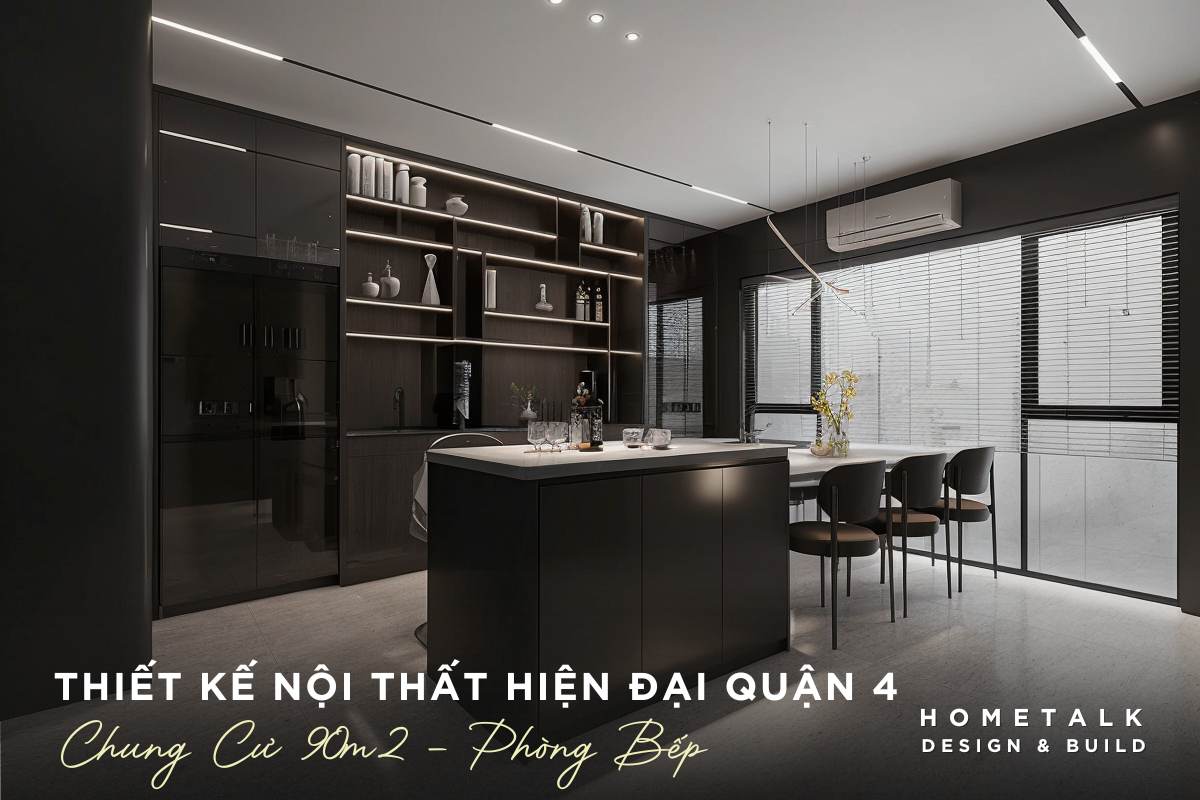 phong bep hien dai trong can ho 90m2 tao an tuong boi ke tu thiet ke thong minh