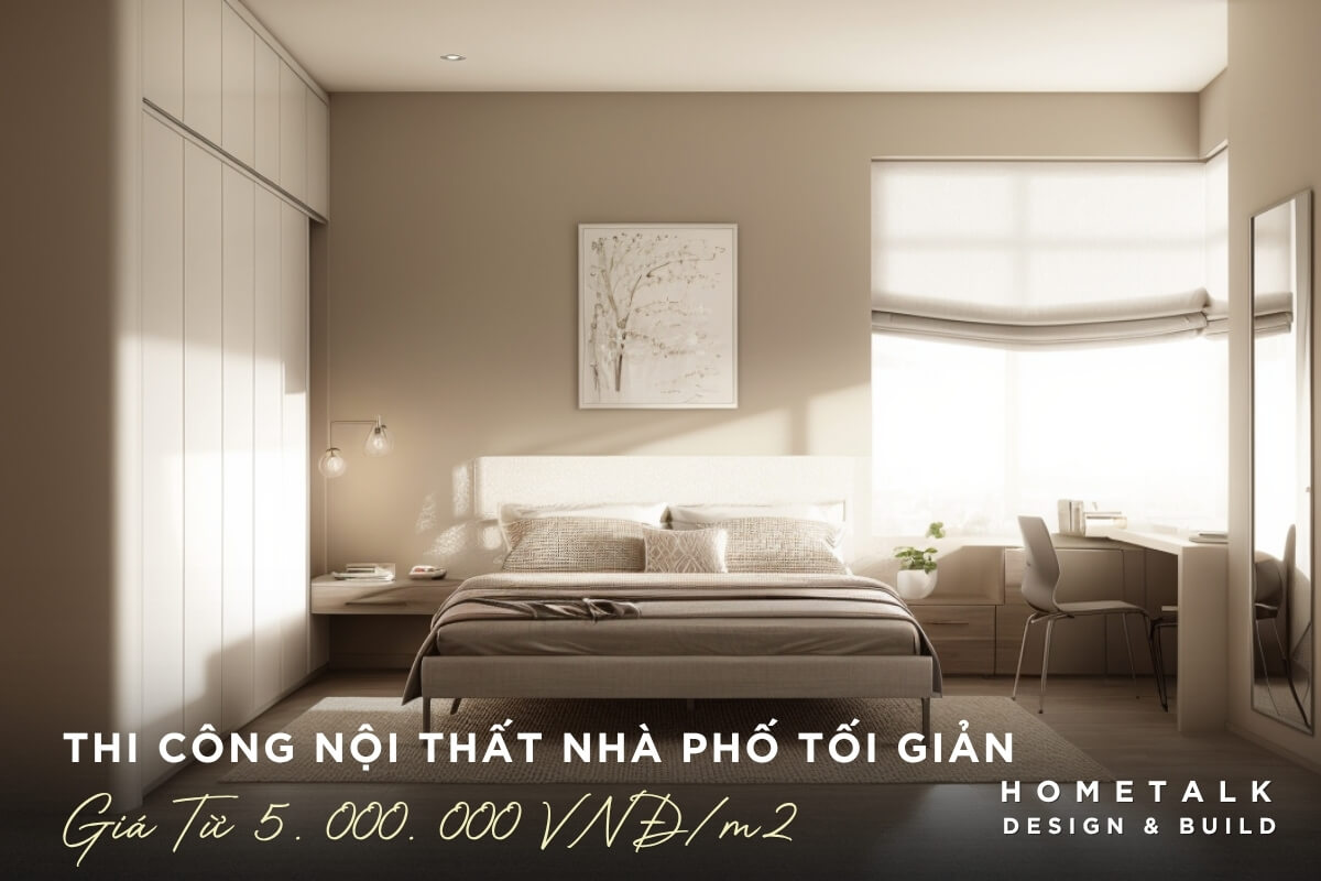 Phong cach Minimalism thuong duoc cac chu nha pho tre trung lua chon thi cong tai Hoc Mon