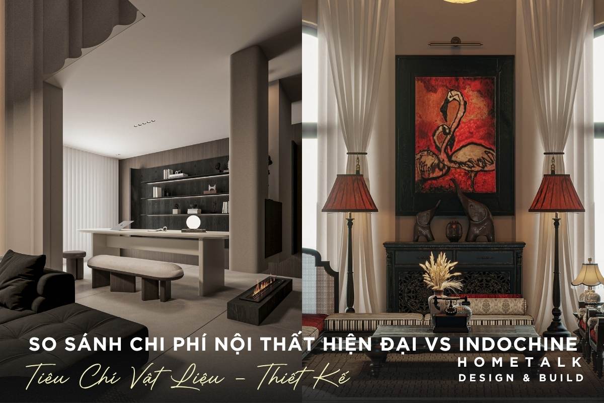 phong cach noi that nha pho indochine thuong co chi phi cao hon hien dai toi gian