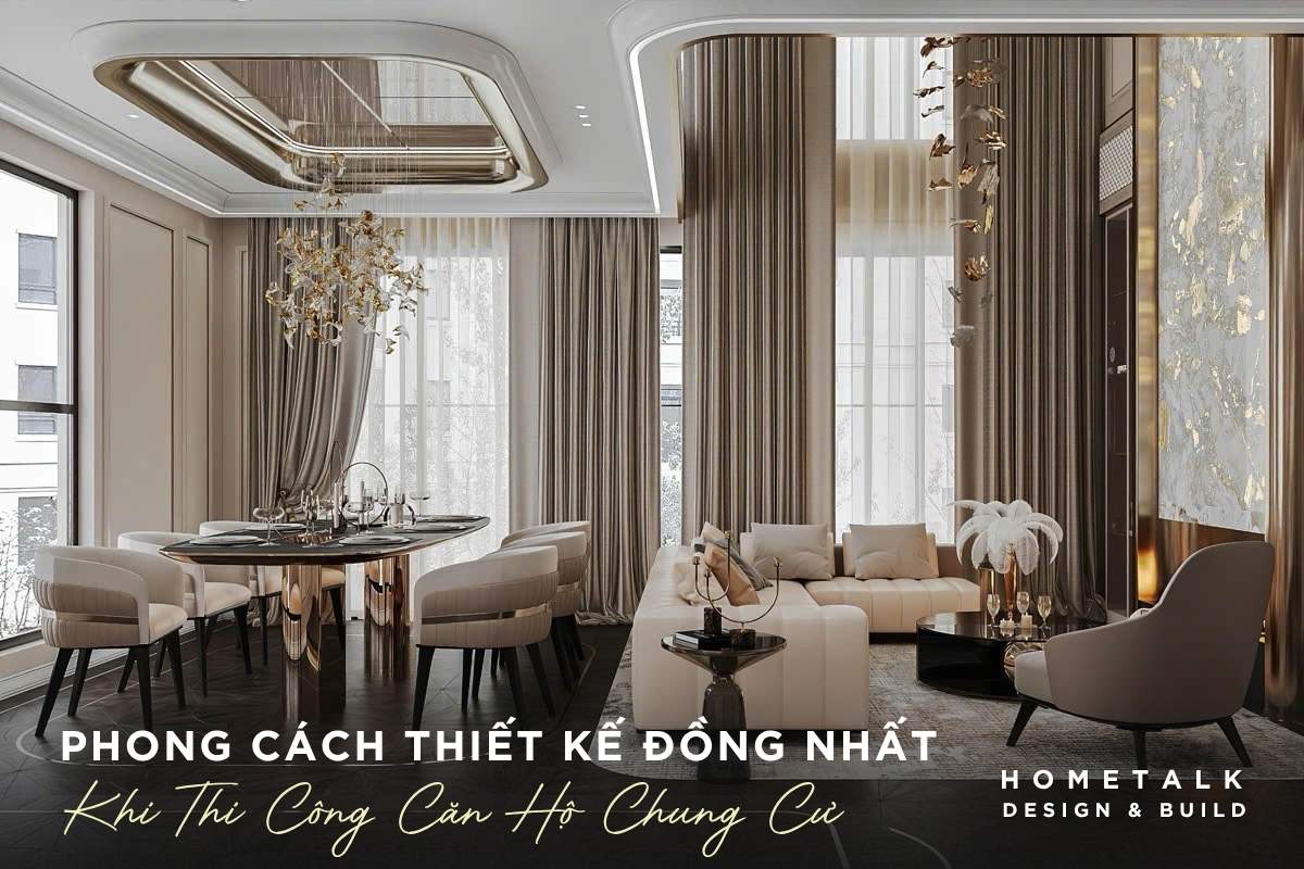 phong cach thiet ke dong nhat giua cac khu vuc trong can ho chung cu