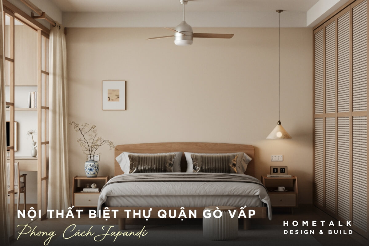 phong cach thiet ke noi that japandi mang lai phong ngu biet thu thoai mai am ap giao thoa van hoa a dong