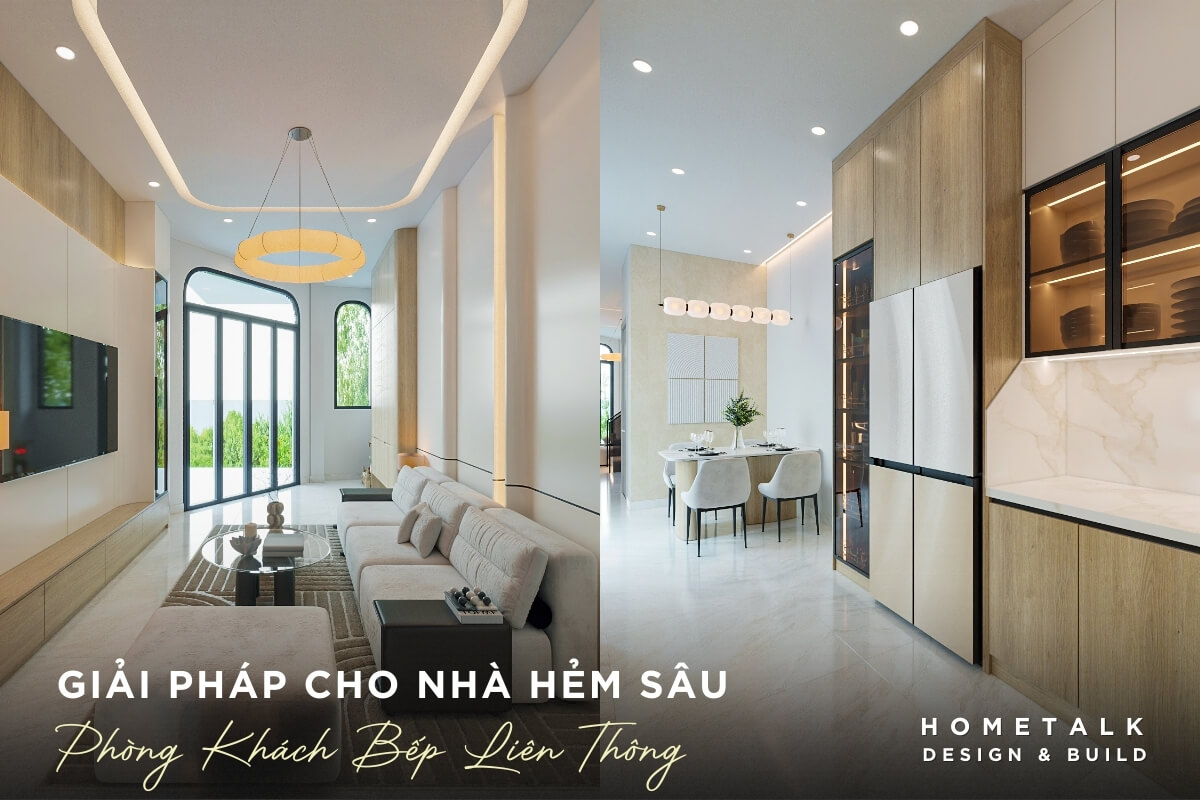 Mẫu nhà phố hẻm nhỏ 5 phong khach bep lien thong giup anh sang lan sau hon vao nha trong hem