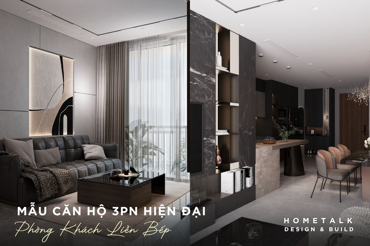 phong khach can ho 3pn thiet ke mo lien thong bep giup tang ket noi va mo rong khong gian
