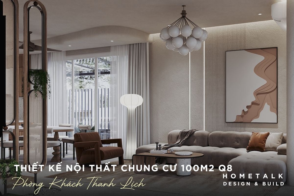 Phòng khách chung cư 100m2 quận 8 mang nét đẹp tối giản, thanh lịch nhờ sofa mềm mại, cao cấp phong khach chung cu 100m2 quan 8 mang net dep toi gian thanh lich nho sofa mem mai cao cap